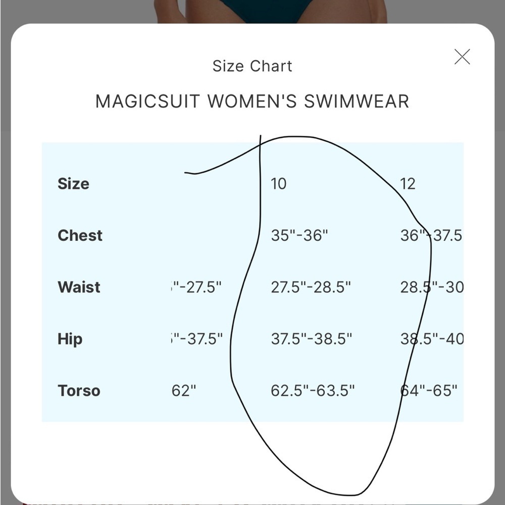 Magicsuit By Miraclesuit Size 10 Scuba Coco One Piece Swimsuit In Palm Teal - Picture 10 of 10